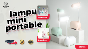 Lampu Meja LED Karakter Portable / Lampu Belajar LED Portable