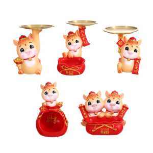 Elegant Horse Display Entryway Key Holder Chinese Horse of Year Desk Tray Multiple Purpose New year Gift