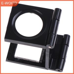 YINGRAN3 แว่นขยายพับได้แบบ10X 28มม. พร้อมสเกลสำหรับสิ่งทอเครื่องมือแก้วแสง