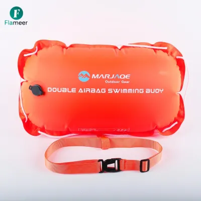 Flameer Swim Buoy Float Double Air Bag Bubble Tow Float for Training Kayaking Travel