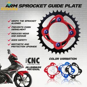 Allieuka ARM Sprocket Guide Plate for Sniper 135/150/155 CNC Aluminum Arumi From Indonesia Motorcycle Parts