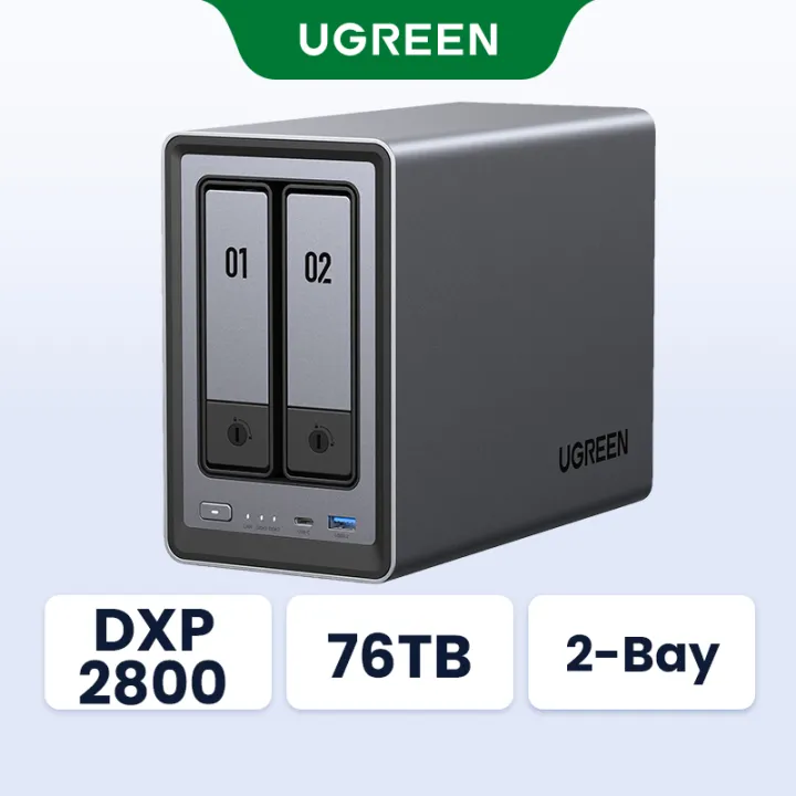 【新品未開封】UGREEN NASync DXP2800 2ベイNAS UGREEN NAS 2 ベイ｜76TB大容量と30日間の安心お試し