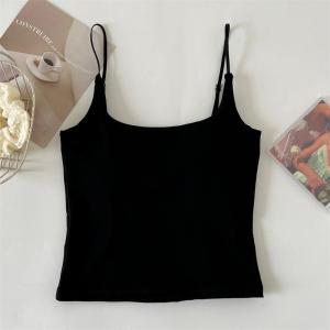 Ninabobo BR106 Tanktop Bra Basic Tali Spaghetti Wanita Bahan Stretch Atasan Panjang Polos Adem