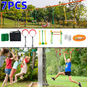 【ecityshop】เด็กกลางแจ้งปีนเขา 7 ชิ้น ชุดกีฬาปีนเขารวมสำหรับเด็กฝึกทรงตัว