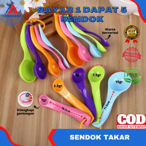 Sendok Takar Ukur Kue Bumbu Dapur Sepaket 5in1 Measuring Cup Spoon 1 Set 5 Sendok Takaran 1 Satu Set Kue Sendok Takaran Kue Gram Susu Bubuk Gratis Ongkir Bisa COD