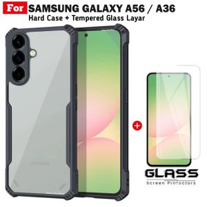 2in1 Samsung A36 A56 5G  Shockproof Fusion Armor Free Anti Gores Layar Clear Premium