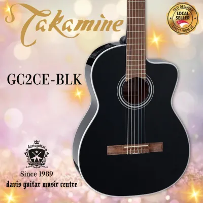 Takamine Electric Classical Guitar GC2-CE Black delivery 2 Days