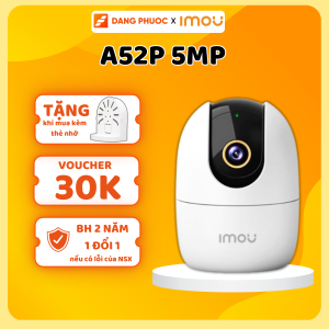 HỎA TỐC 2H Camera IMOU A52P 5mp trong nhà siêu nét  wifi imou ranger 2 xoay 360 độ âm thanh 2 chiều báo động thông minh