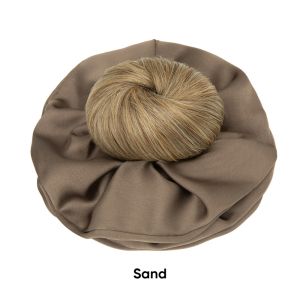 BAIN Synthetic Influencer-style Hair Tie Elegant with Grab Clip Bun-making Hair Bun Clip Heat Resistant Fluffy Natural-looking Artificial Flower Bun for Women