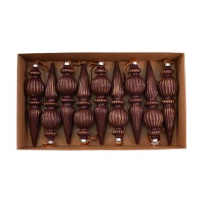IVYAN Plastic Vintage Finial Christmas Ornaments Antique Style Conical Shape Christmas Tree Icicle Hanging Baubles Reusable Classic DIY Xmas Balls Hanging Pendants Christmas Party Decor
