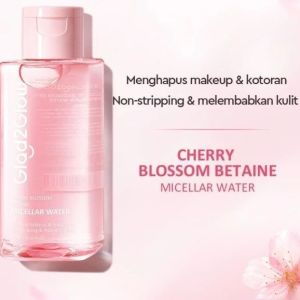 Glad2glow Micellar Water 130ml & 300ml || Varian Cherry Blossom Betaine || Pembersih Make Up Glad2glow