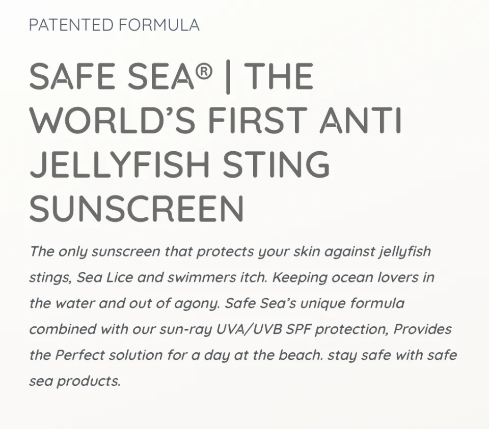 Safe Sea Sun Shield For Face & Body SPF95+ with Anti-Jellyfish