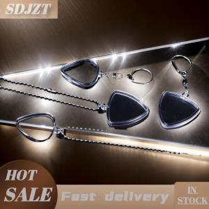 SDJZT Guitarists Storage Guitar Pick Collection Box Clear Holder Keyring Bag Heart Shaped Picks Size Case Musical Accessories