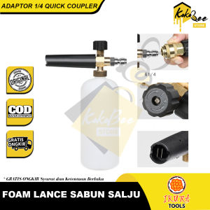 IKURA TOOLS Foamlance Pembuat Salju Snow Wash Jet Cleaner Quick Release Adaptor 1/4" - Botol Shampo Penghasil Salju Untuk Mesin Jet Cleaner Pressure Wasser Steam Jet Cleaner - Foam Lance Kapasitas 1 Liter