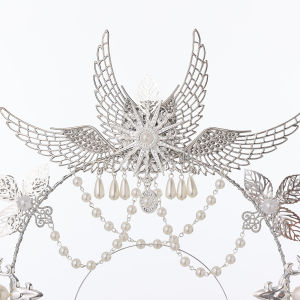 Womens Halo Crown Mary Goddess Headband Headdress Headwear Ladys Goddess Headpiece For Photoshoot Party Wedding