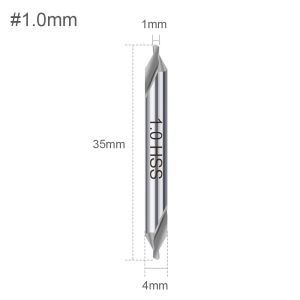 CHLOCH 1/15/2/25/3/315/4/5/6/8 mm Mũi khoan tâm Góc 60 độ. Vật liệu HSS Mũi khoan định tâm Mán thí điểm Khoan loại