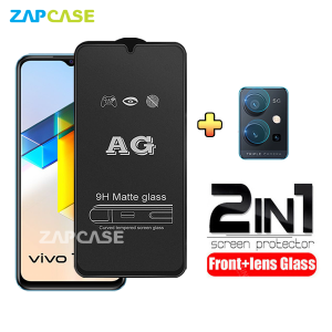 PAKET 2in1 Tempered Glass Anti Glare Vivo T1 5G Free Tempered Glass Camera Lens