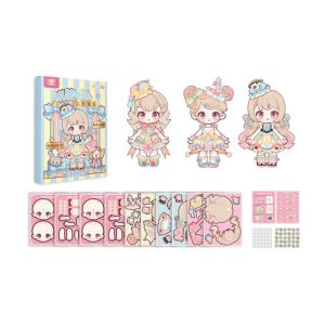 HLDT Anime Activity Books DIY Paper Puppet Toy Montessori Handmade Movable Joint Paper Doll Kawaii Paper Quiet Book Toys Girls