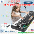 61 Keys Keyboard Piano Toy Digital Electronic Piano Keyboard Kids Early Learning Toy Musical Instrument Educational Organ Music Gift Toys with Microphone Toys , Self Learning Beginners Portable Instrument 61键电子琴. 