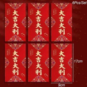 4-10Pcs phong bì Màu Đỏ Trung Quốc Năm Mới gói màu đỏ 2025 Rắn Năm May Mắn Phong Bì Lễ Hội Mùa Xuân Hongbao Cho Trẻ Em