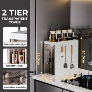 Encora Kitchen Storage Rack Countertop Storage Rack Spice Rack Seasoning Rack Condiment Storage Box Rak Rempah 厨房储物架