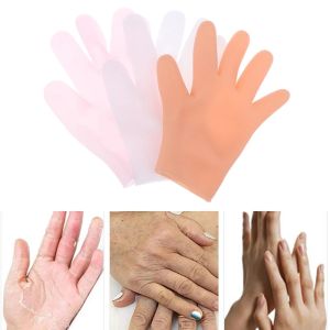 1 Pairs Reusable Moisturizing Silicone Gloves Gel Cracked Hands Care SPA Gloves