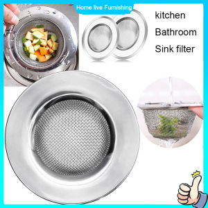 Kitchen Sink Strainer 7.5cm Kitchen Waste Drain Screen Drain Hole Filter Trap Sink Filter Stainless Steel Bathroom Hair Catcher