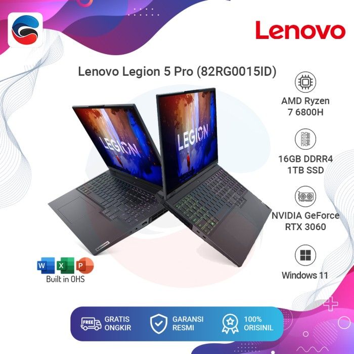 LENOVO Laptop Legion Pro 16ARH7H AMD Ryzen 16GB 1TB RTX 3060