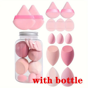 4pcs/12pcs/14pcs Set Makeup Sponge Super Soft Cosmetic Triangle Powder Puff Wet Dry Use Water Drop