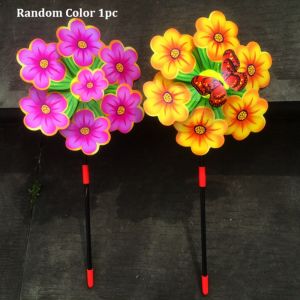 NEXTYOO Đa phong cách Cối xay gió bướm nhảy múa bằng nhựa Bướm 3D Đầy màu sắc Cối xay gió cầm tay hoạt hình Chất lượng cao Đường kính 24cm Cánh quạt gió xoay Trang trí tiệc ngoài trời