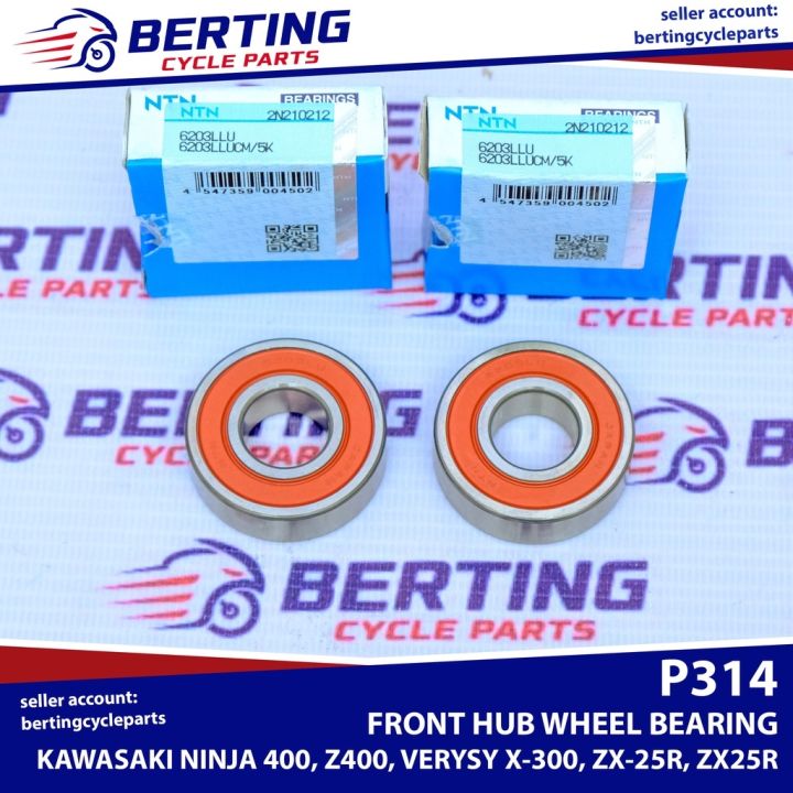 NTN 2PC 6203 FRONT WHEEL HUB BEARING Kawasaki Ninja 400 Z400 Versys X
