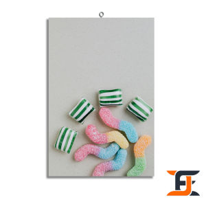 HIASAN DINDING MINIMALIS AETHETIC CANDY 15x20 CM WALLDECOR PAJANGAN HIASAN KAMAR DEKORASI KAYU MINIMALIST