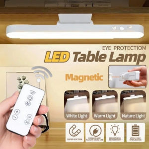 Magnetic LED Light Rechargeable Table Lamp For Study Remote Control Desk Lamp Dimmable Cabinet Light