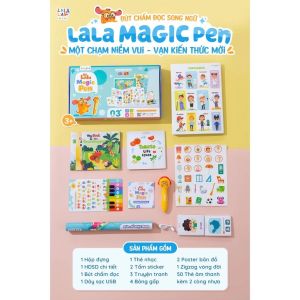 Bút chấm đọc Lala Magic Pen song ngữ Anh Việt - Đồ chơi giáo dục bổ ích cho trẻ em - lalala baby