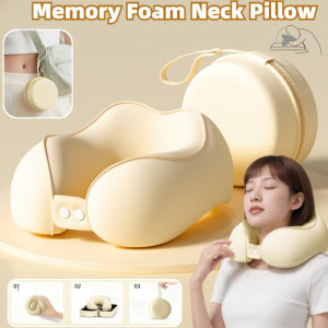 Neck Pillow Memory Foam Double Hump U-Shaped Travel Neck Pillow Portable Car Office Sleep Cushion