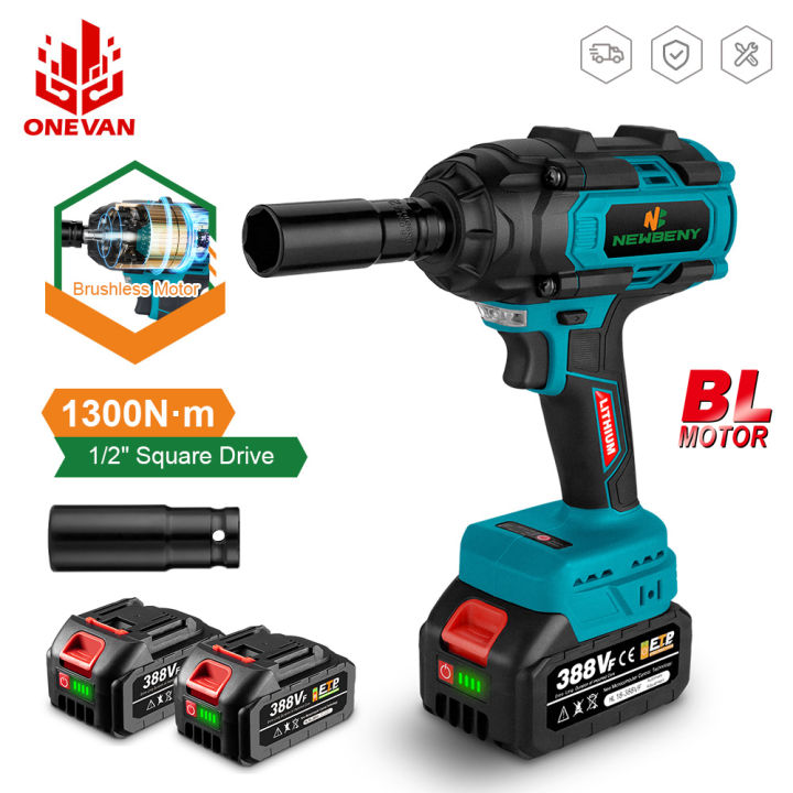 1300Nm Brushless Electric Wrench Cordless 1/2 inch Electric Impact