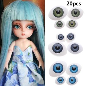 LUZMAR 20pcs Plastic Funny Doll Safety Eyes 4 Colors Handmade Doll Boat Shaped Eyes High Quality Animal Toy Puppet Making Dinosaur Eyes