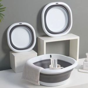 LUXERY Plastic Folding Basins Easy to Carry Hangable Portable Wash Basins Multi-functional Baby Bath Basin for Home Student Dormitory