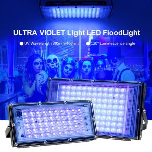 GK1AO Effect Light UV Floodlight 50W/100W 120 Glow UV Stage Lamp Portable 395nm UV Lamp Home