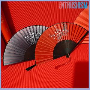 【Enthusiasm】🌟🌟【Hot Sale】🎈 พัดไม้ไผ่พับได้สไตล์วินเทจพัดไม้สไตล์จีนพัดสไตล์วินเทจพัดไม้สไตล์คลาสสิกมีพู่พัดหรูหราตกแต่งบ้านสำหรับผู้หญิง