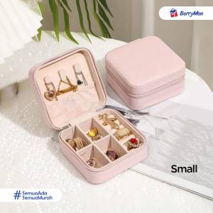 Kotak Perhiasan Mini Portable Tempat Penyimpanan Aksesoris Emas Gelang Kalung Cincin Jewellery Box Multifungsi