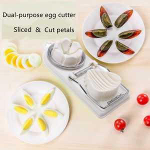 Alat Pemotong Telur Rebus 2 in 1 Pengiris Telor 2in1 Multifungsi Egg Slicer Cutter Material Plastik