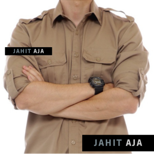 KEMEJA PDL/PDH LENGAN PANJANG KHAKI Seragam Kerja Atasan Formal