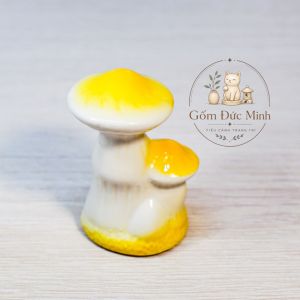 Gốm Đức Minh - Mô hình nấm size nhỏ bằng gốm tráng men dễ thương nhiều màu sắc rực rỡ - trang trí tiểu cảnh vườn cây văn phòng hồ thủy sinh