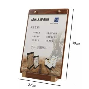 Holder Kayu Stand Menu Berdiri Stand Menu Kayu A4 Papan Menu Cafe Kayu Menu Stand With Base