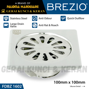 BREZIO FDBZ 1602 Floor Drain Strainer Saringan Got Lubang Kamar Mandi