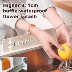 【FAMMY FAEY】Sink Retaining Plate Integrated Suction Cup Kitchen Countertop Splash-Proof Bathroom Sink Extended Sink Retaining Strip水槽隔断