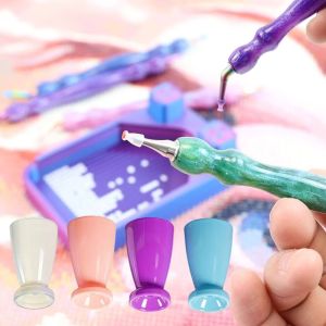 CANICECA 10Pcs No Wax Diamond Painting Pen Tips Comfort Grip No Power Required Electrostatic Pen Tips Silicone Tips Diamond Art Pen Tips for Diamond Painting Accessories
