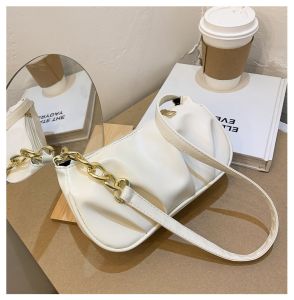 Túi kẹp nách nữ thời trang phối dây xích trẻ trung đi chơi dạo phố da mềm đẹp LX0095