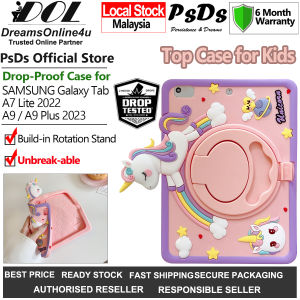 PsDs Unihorn Samsung Tab A7 Lite A9 Plus Unbreakable Protection Cover Case Rotation Holder Stand